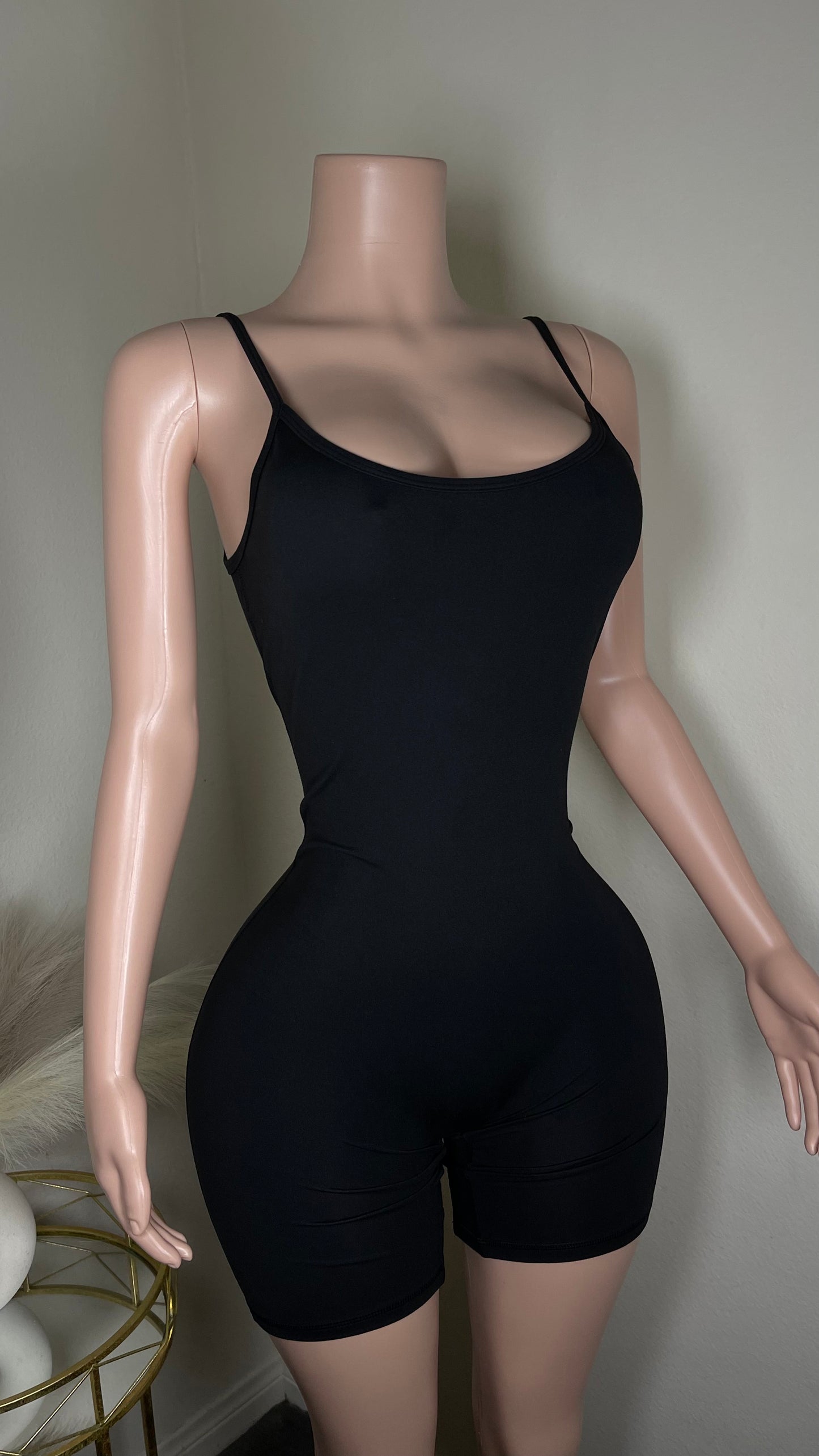 Black buttery romper