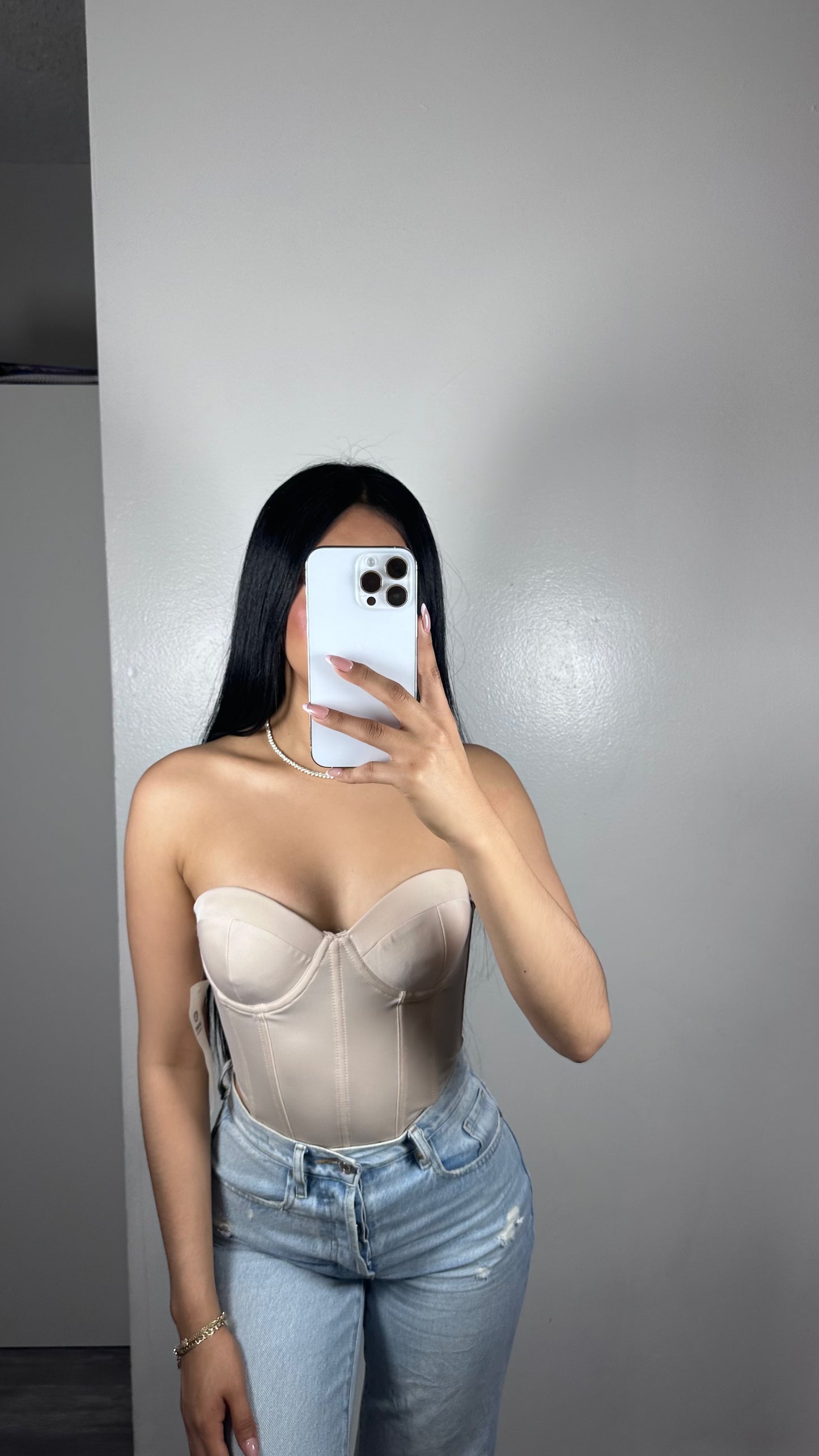 Nude corset top