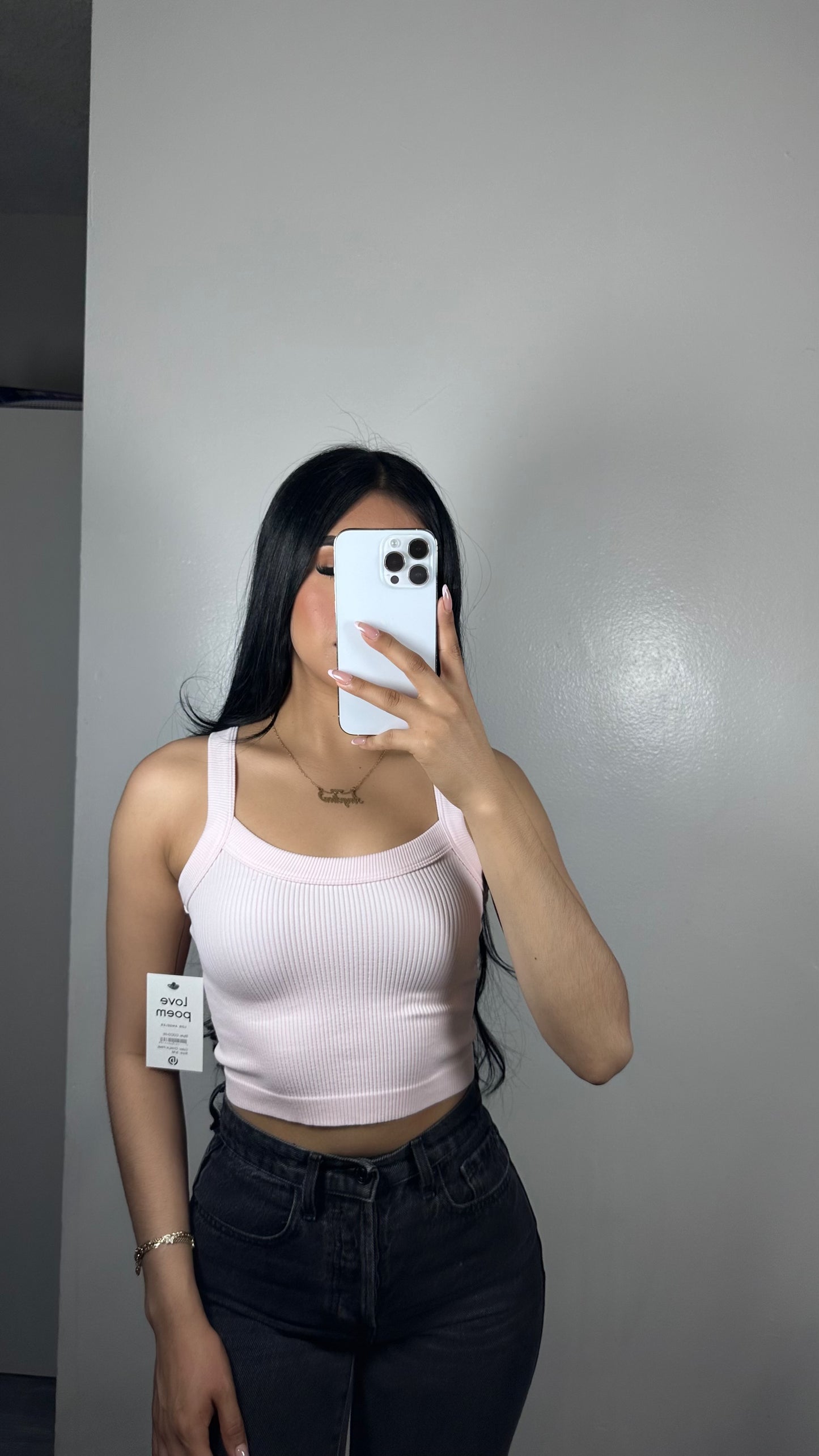 Baby pink tank top