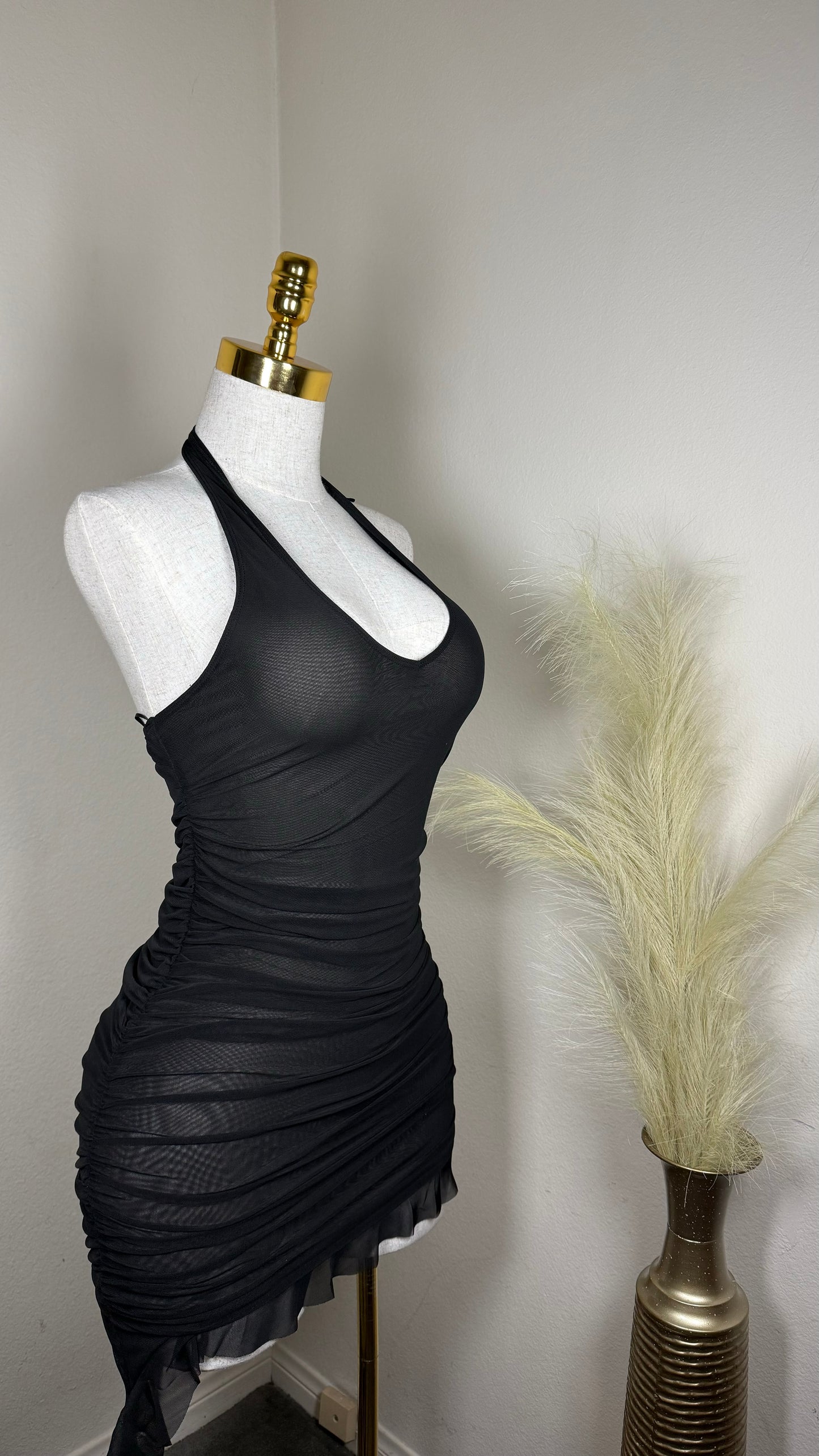 Mesh black dress