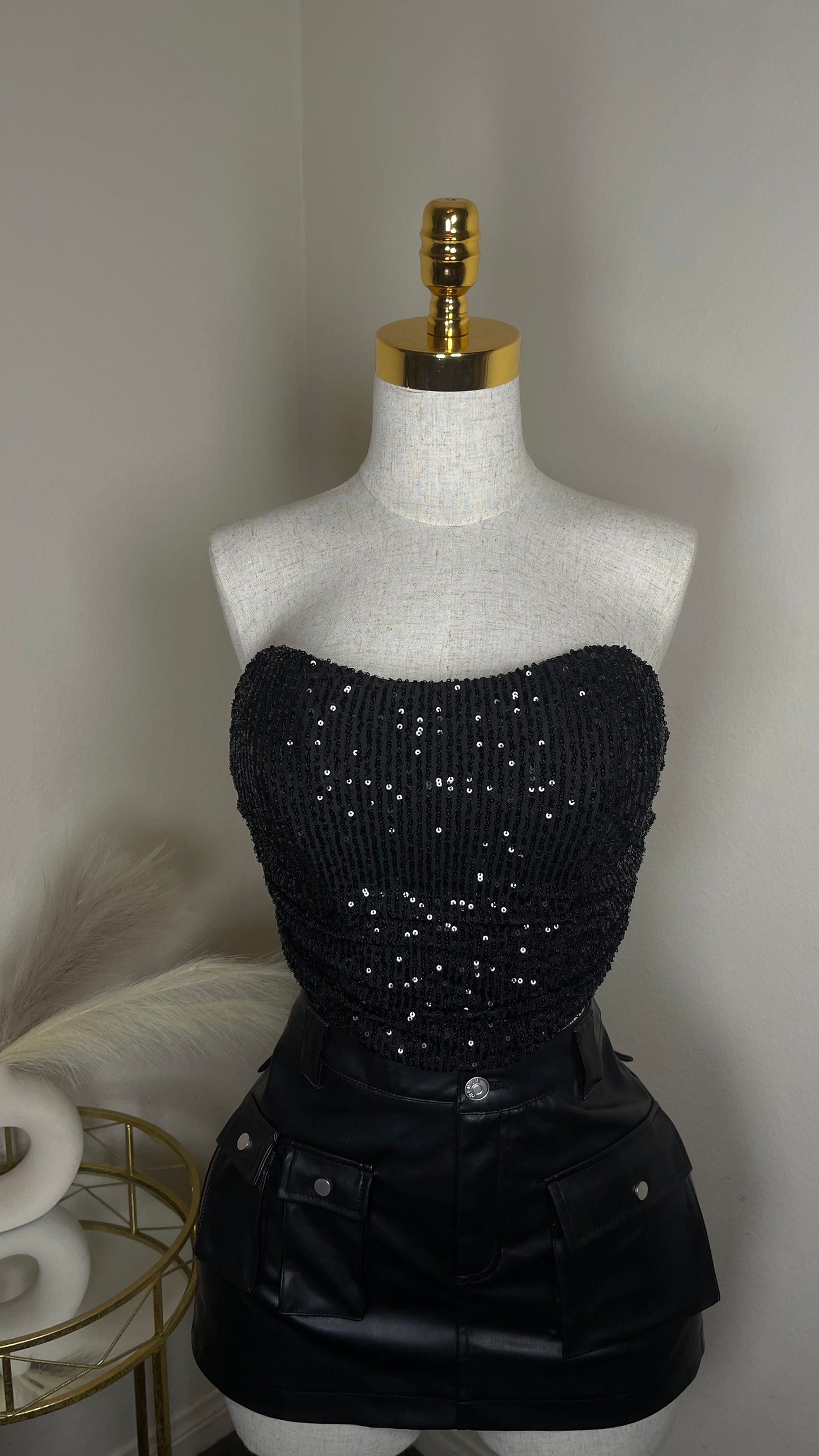 Sequins corset top