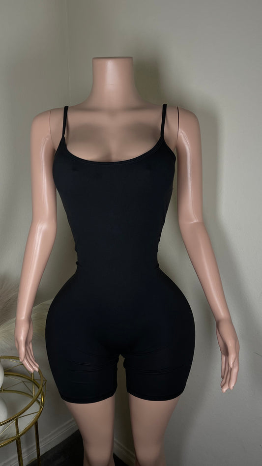 Black buttery romper