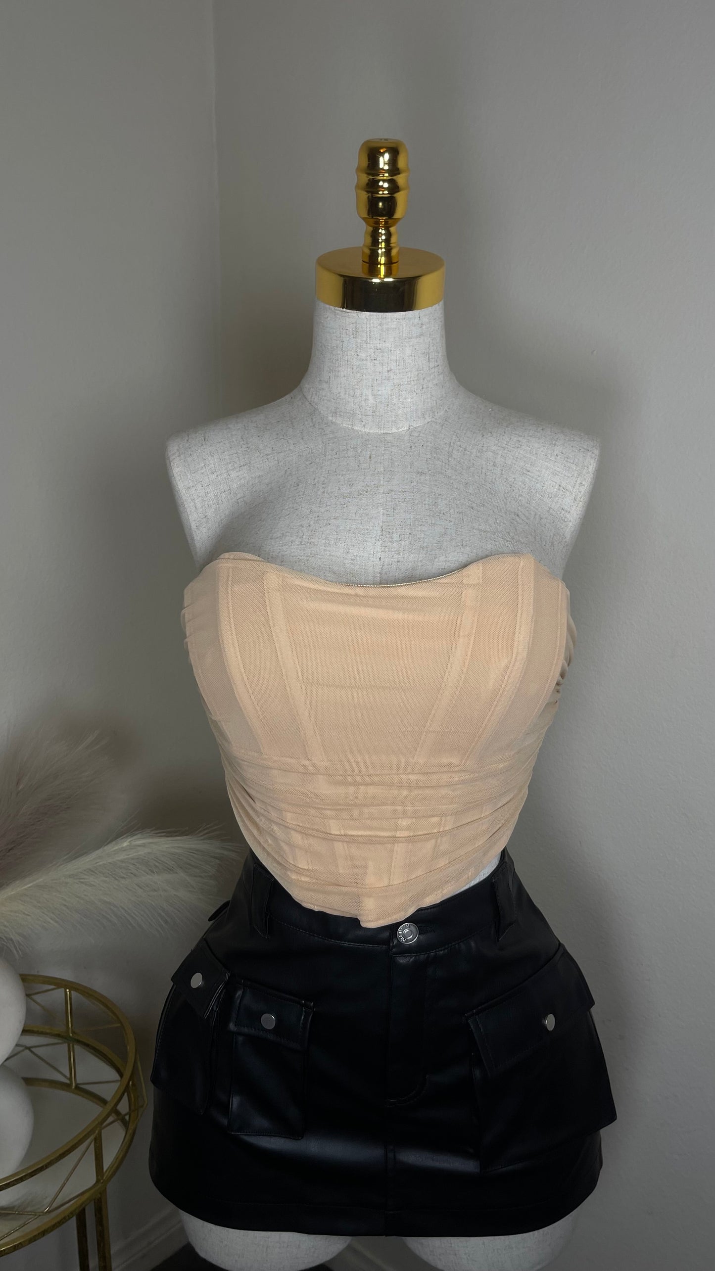 Nude corset top