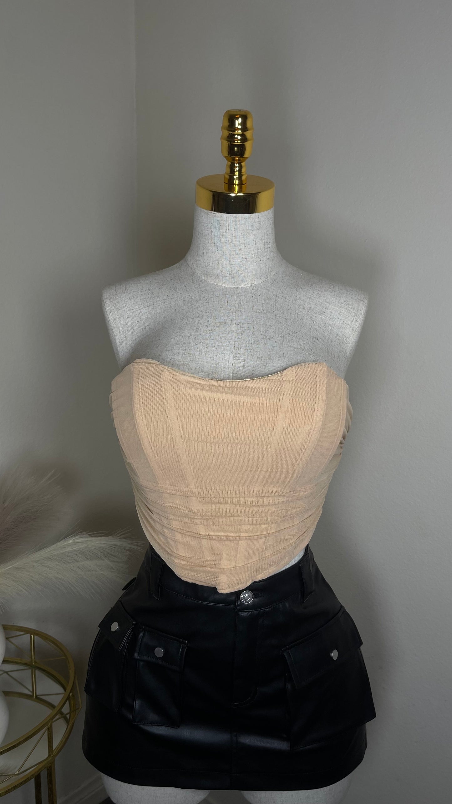 Nude corset top