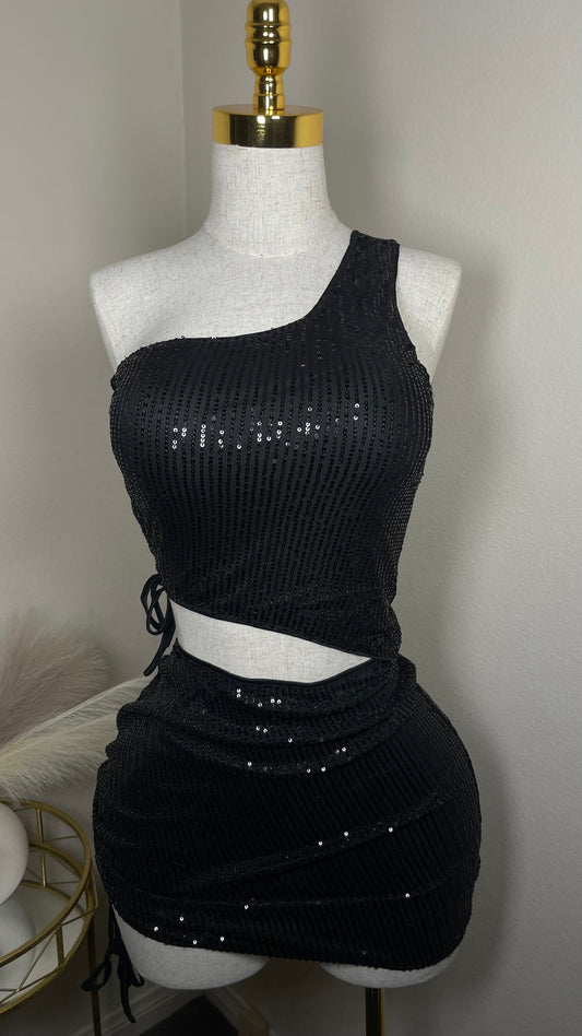 Black sequins set