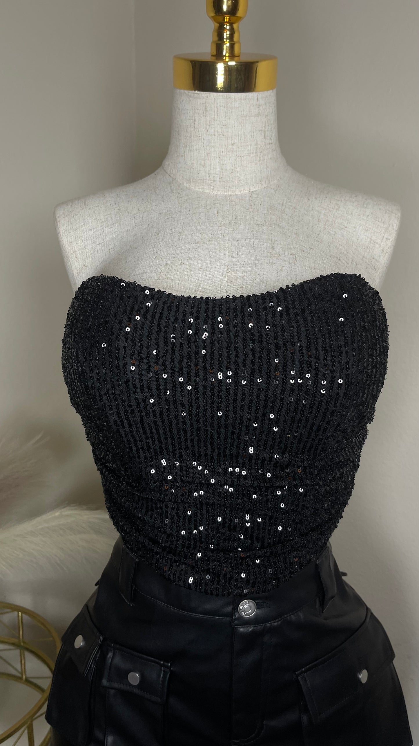 Sequins corset top